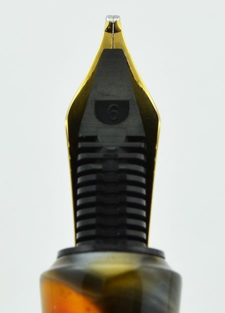 Stipula I Castoni Tiger's Eye Fountain Pen - 18k Stub Nib (Near